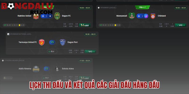 Bao quát mọi thông tin từ các giải bóng đá hàng đầu